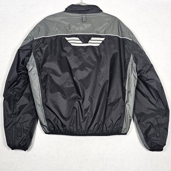 Olympia Moto Sports Men’s Sz XL Motorcycle Jacket with Zip Out Lining Black Gray - Picture 5 of 6